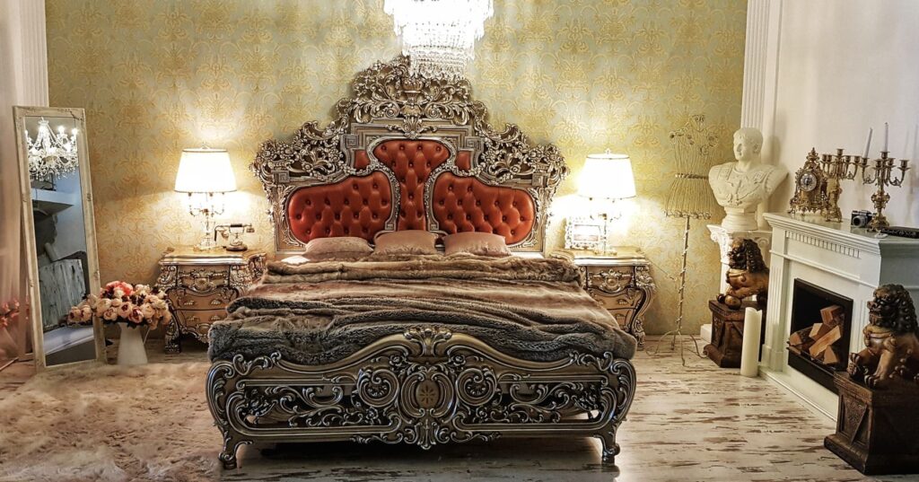 Studio 1 in Berlin – barockes Bett als Fotokulisse